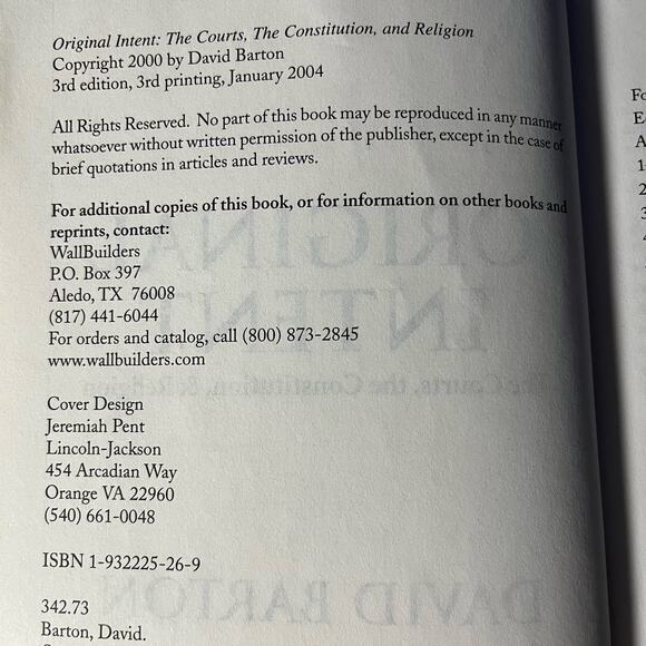 Original Intent- The Courts, The Constitution, and Religion - Picture 5 of 8